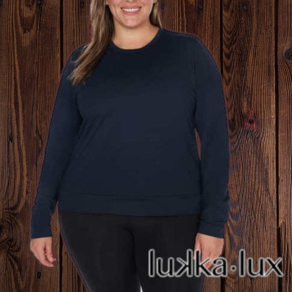 Lukka Lux | Long Sleeve Active Top 2 Pack Relaxed Fit | Purple/Navy | NWOT - Picture 2 of 4